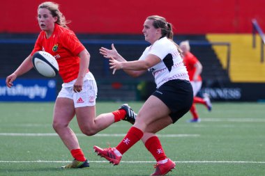 17 Ağustos 2019 Cork, İrlanda - Munster Women Rugby (38) - Ulster Women Rugby (12) maçı İrlanda Bağımsız Parkı'nda.