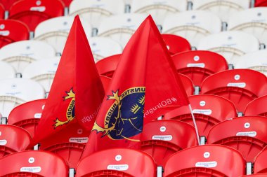 17 Ağustos 2019 Cork, İrlanda - Munster Women Rugby (38) - Ulster Women Rugby (12) maçı İrlanda Bağımsız Parkı'nda.