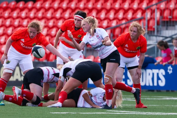 Sierpnia 2019 Cork Irlandia Akcja Munster Kobiet Rugby Ulster Kobiet — Zdjęcie stockowe