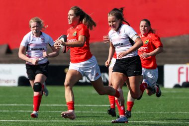 17 Ağustos 2019 Cork, İrlanda - Eimear Considine Munster Women Rugby 'de (38) vs Ulster Women Rugby (12) İrlanda Bağımsız Parkı'nda.