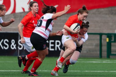 17 Ağustos 2019 Cork, İrlanda - Munster Women Rugby (38) - Ulster Women Rugby (12) maçı İrlanda Bağımsız Parkı'nda.