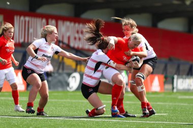 17 Ağustos 2019 Cork, İrlanda - Munster Women Rugby (38) - Ulster Women Rugby (12) maçı İrlanda Bağımsız Parkı'nda.