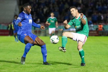 2 Eylül 2019 Cork, İrlanda - Maxim Kouogun İrlanda Premier Division Ligi maçında: Cork City Fc vs Waterford Fc