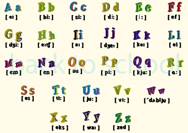 Zurück Zur Schule Erinnere Dich Das Alphabet Und Wir Werden — Stockfoto