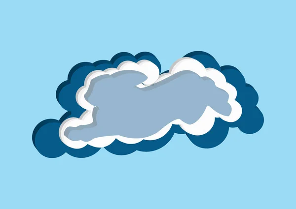 Clouds Form Hare Vector Icons Cloud Blue White Color Blue — Stock Photo, Image