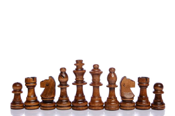 Schachspiel Auf Weißem Hintergrund — Stockfoto