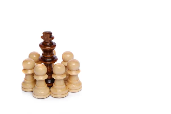在白色背景上的象棋游戏 免版税图库图片