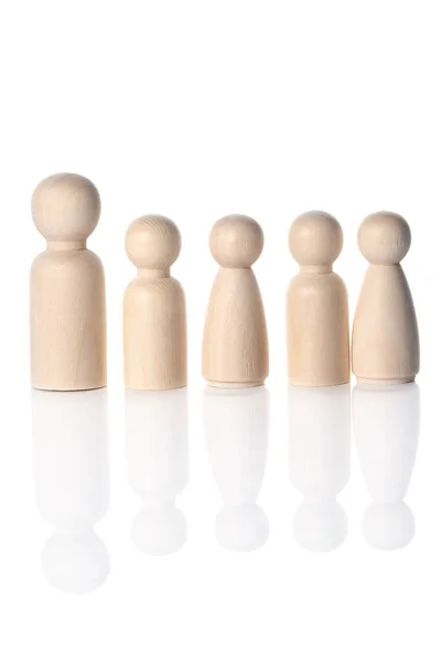Family Leadership Conceptual Wooden People — Stock Photo, Image