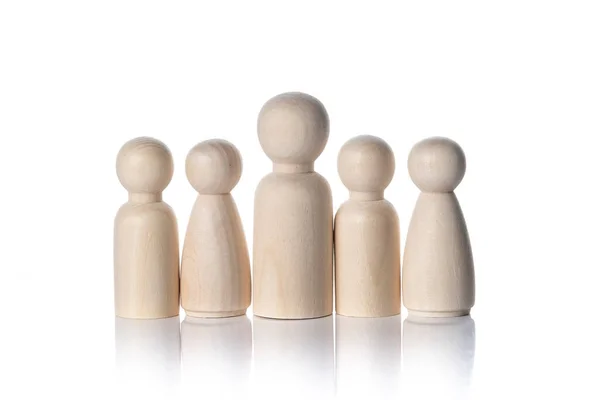 Family Leadership Conceptual Wooden People — Stock Photo, Image