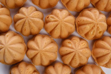 Kuih Bahulu ya da Malezya ve Endonezya geleneksel yemekleri. Asya kültürü