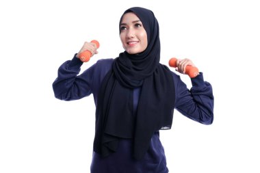 Güzel Müslüman kadın fitness yaşam tarzı. Asyalı kadın tarzı.