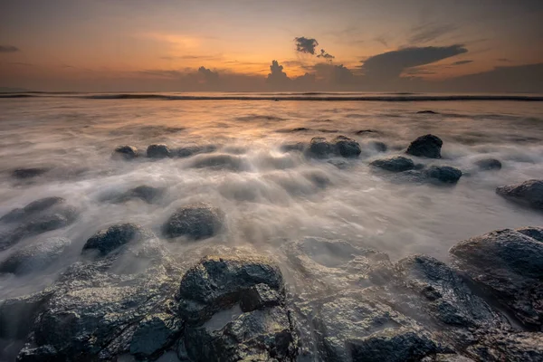 Beautiful Scene Sunrise Beach — Stock Photo, Image
