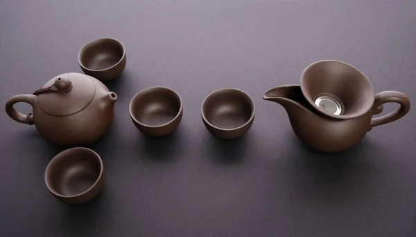 Kiinalainen Tai Japanilainen Teekannu Aasian Perinteinen Kulttuuri — kuvapankkivalokuva