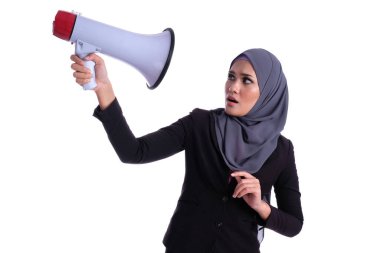 Asyalı Müslüman iş kadını Finans, iş ve eğitim kavramı