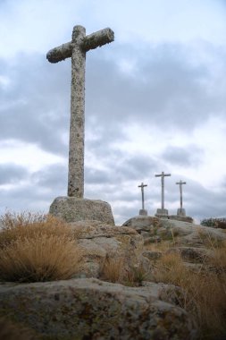 Foregroun Granit taş Hıristiyan çapraz oyma