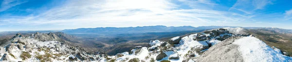 Panoramic View Sierra Avila Neveros Background City Avil — Stock Photo, Image