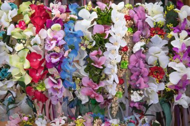 Foregroun yapay çiçek seti