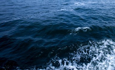 Düzensiz dalga yapısı olan mavi ve turkuaz su