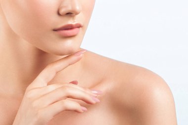 Genç güzel kız anonim portre.