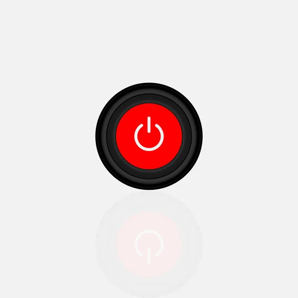 Botones Encendido Estilo Deslizante Los Botones Están Encerrados Rojo — Archivo Imágenes Vectoriales