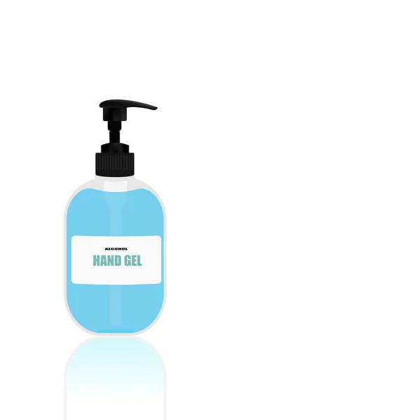 Alcohol Gel Hand Sanitizer Para Limpiarse Las Manos Protegerse Gérmenes — Archivo Imágenes Vectoriales