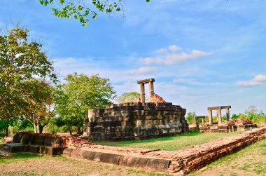 Khmer Tapınağı, eski tapınak adı Prasat Noan Koo, Angkor dönemi, Korat, Sung noen, Tayland - seyahat