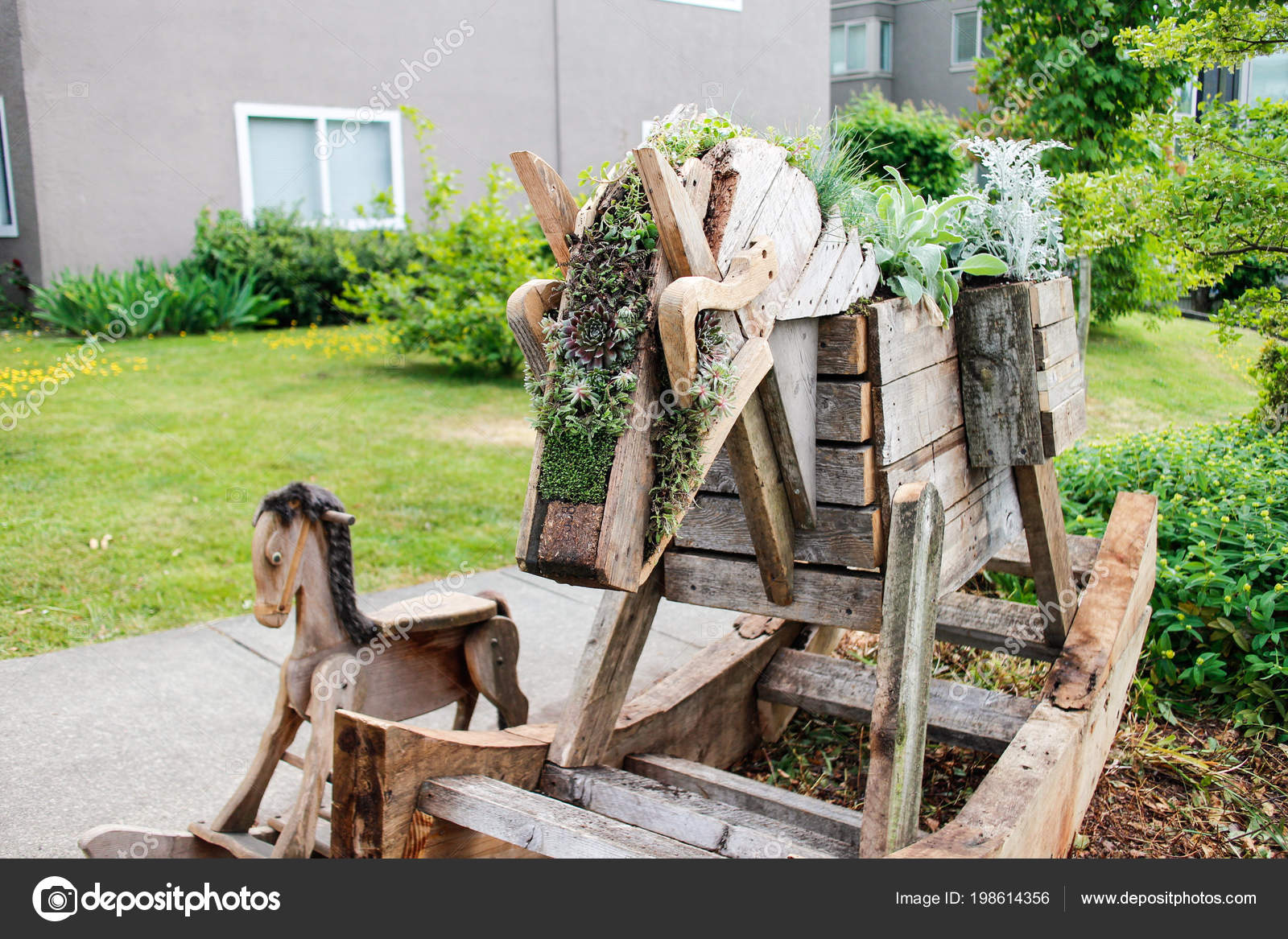 garden rocking horse