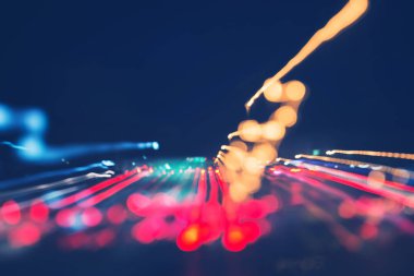 arka plan bulanık bokeh.sürücü bir carspeed . Gece Hatları