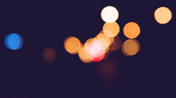 Background blurred bokeh. Lights Ceremonies. Light the lights at night In celebrations