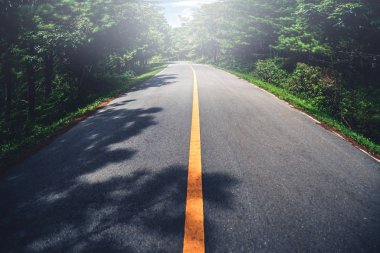 Peyzaj yol asfalt yol Kırsal Yol Kenarı Görünümü Dağ Manzarası