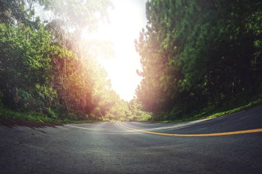 Peyzaj yol asfalt yol Kırsal Yol Kenarı Görünümü Dağ Manzarası