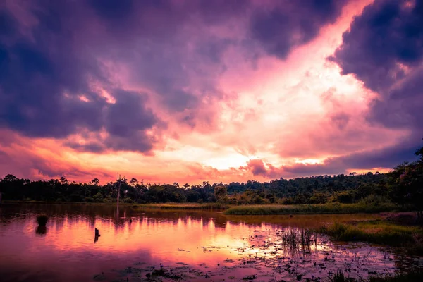 High Angle View Cloud Mountain Sky Sunrise Sunset — Stock Photo, Image