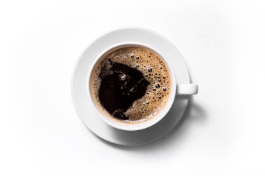 Beyaz arka planda sade kahve..