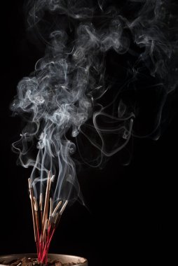 Soyut konsept Çin Yeni Yıl Grafik elemanı tütsü yakma