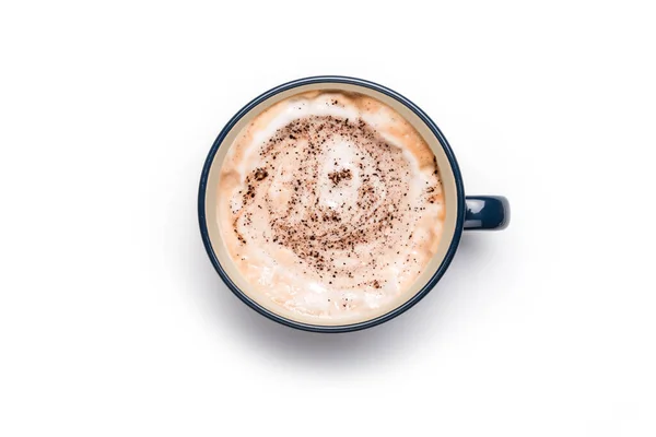 Coupe Café Latte Sur Fond Blanc Cadre Complet — Photo