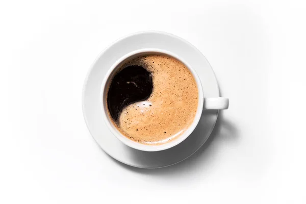 Μαύρος Καφές Απομονωμένος Λευκό Φόντο — Φωτογραφία Αρχείου