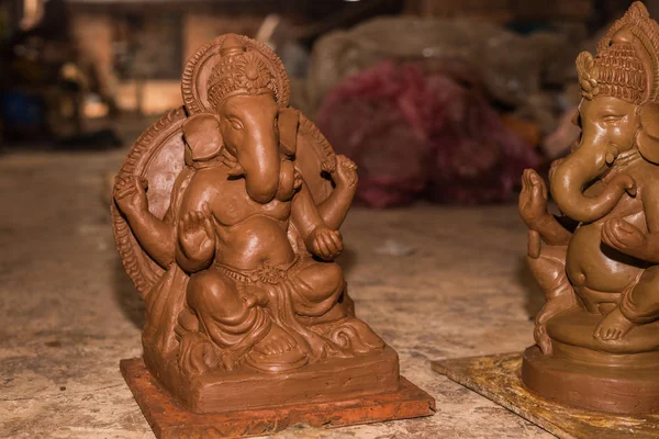 Modelo Arcilla Sin Terminar Señor Ganesh Ganesha Ser Elaborado Por — Foto de Stock