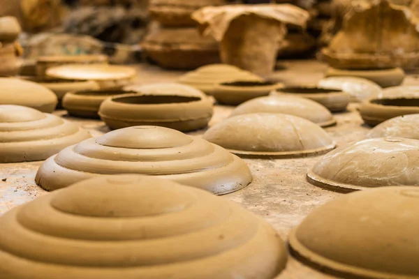 Uma Variedade Cerâmica Barro Artesanal Local Decoração Casa Vendidos Goa — Fotografia de Stock