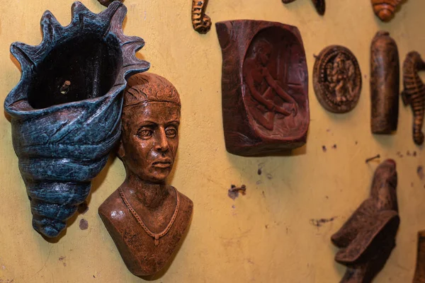 Mapusa Goa Índia Agosto 2018 Uma Variedade Cerâmica Barro Artesanal — Fotografia de Stock