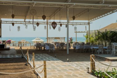 Agonda Beach, Goa/Hindistan-Mart 2 2018: White resort Agonda Beach Goa, Hindistan