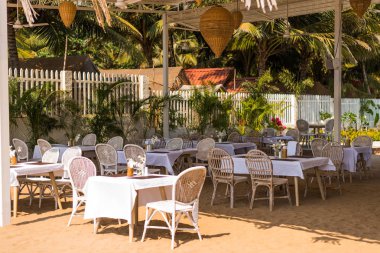 Agonda Beach, Goa/Hindistan-Mart 2 2018: White resort Agonda Beach Goa, Hindistan