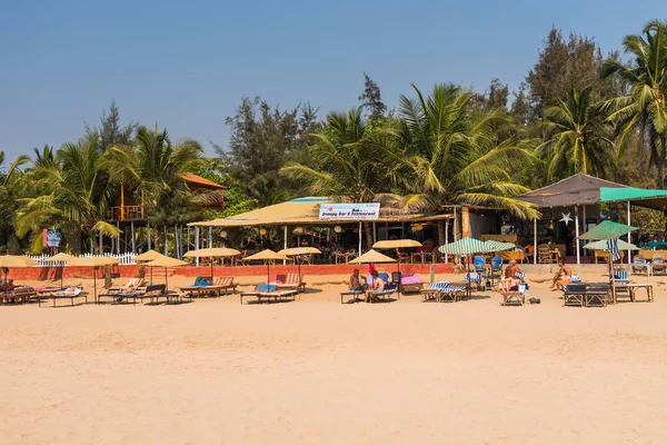 Agonda Beach India Goa Március 2018 Turista Élvezte Szörf Homok — Stock Fotó