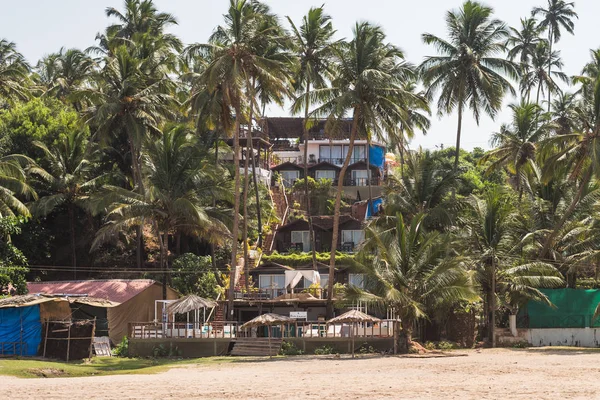 Ozran Little Vagator Beach Goa India April 2018 Tourists Families — Stock Photo, Image