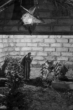 Rustik Noel Cribs Goa Hindistan'da ekranda