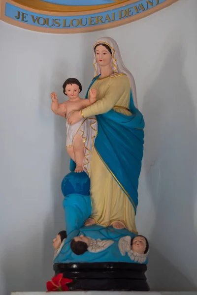 Franska Kvarteret Pondicherry Indien September 2019 Religiösa Statyer Inne Vår — Stockfoto