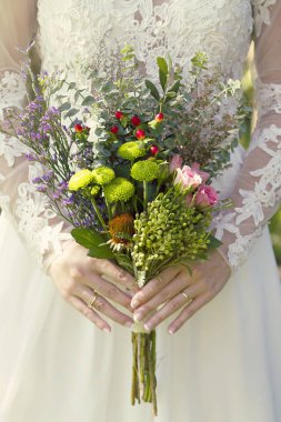 Bir düğün romantik bir detay