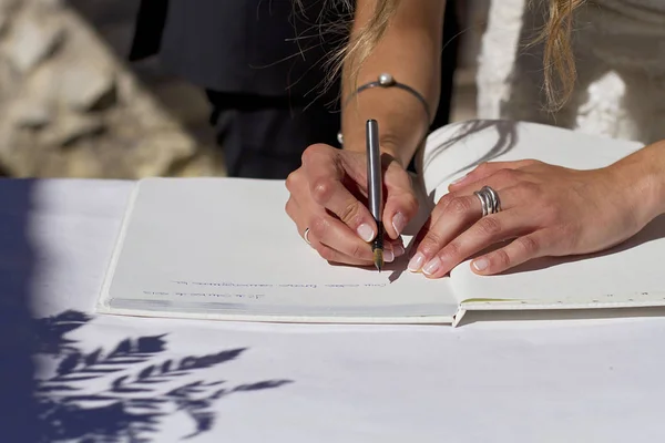 Detalhe Romântico Casamento — Fotografia de Stock