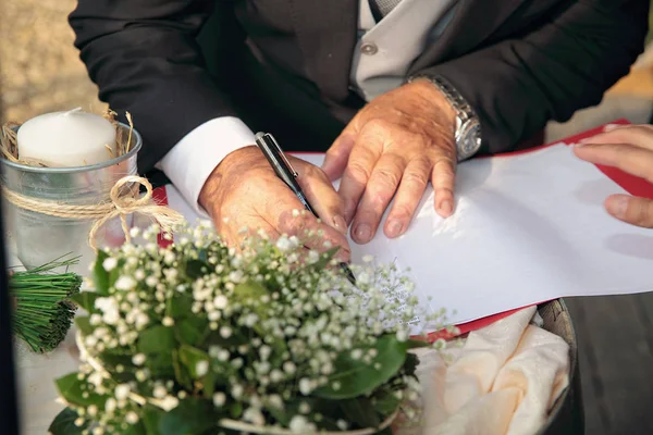 Romantisk Detalj Ett Bröllop — Stockfoto