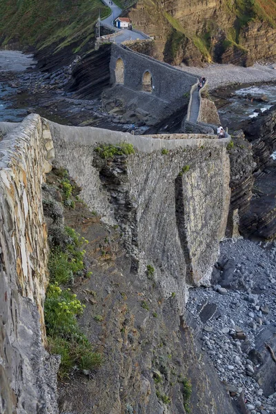 Santuário San Juan Gaztelugatxe Costa Basco Coutry Espanha — Fotografia de Stock