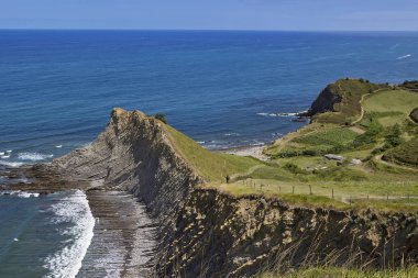Zumaia Basque Coast flysch jeolojik bölgesi